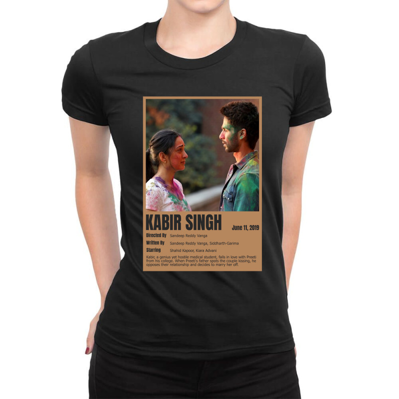 Classic Retro  Bollywood Dance Art Ladies Fitted T-Shirt by LandinArtists | Artistshot