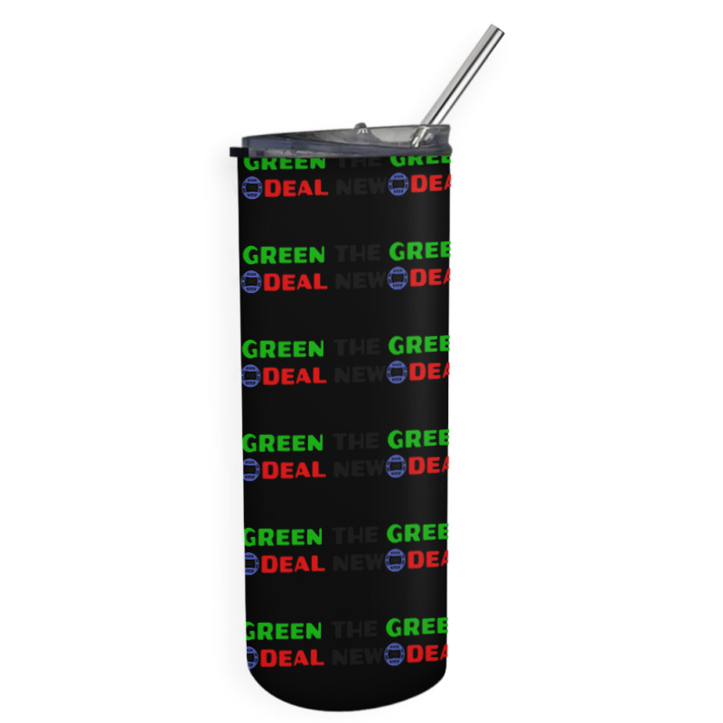 The Green New Gnd Deal Skinny Tumbler | Artistshot