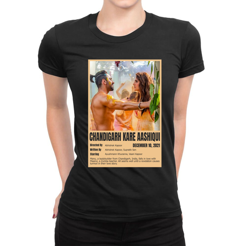 Classic Retro  Bollywood Dance Classical Music Ladies Fitted T-Shirt by LandinArtists | Artistshot