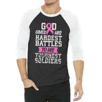 God Gives His Hardest Battles 3/4 Sleeve Shirt | Artistshot