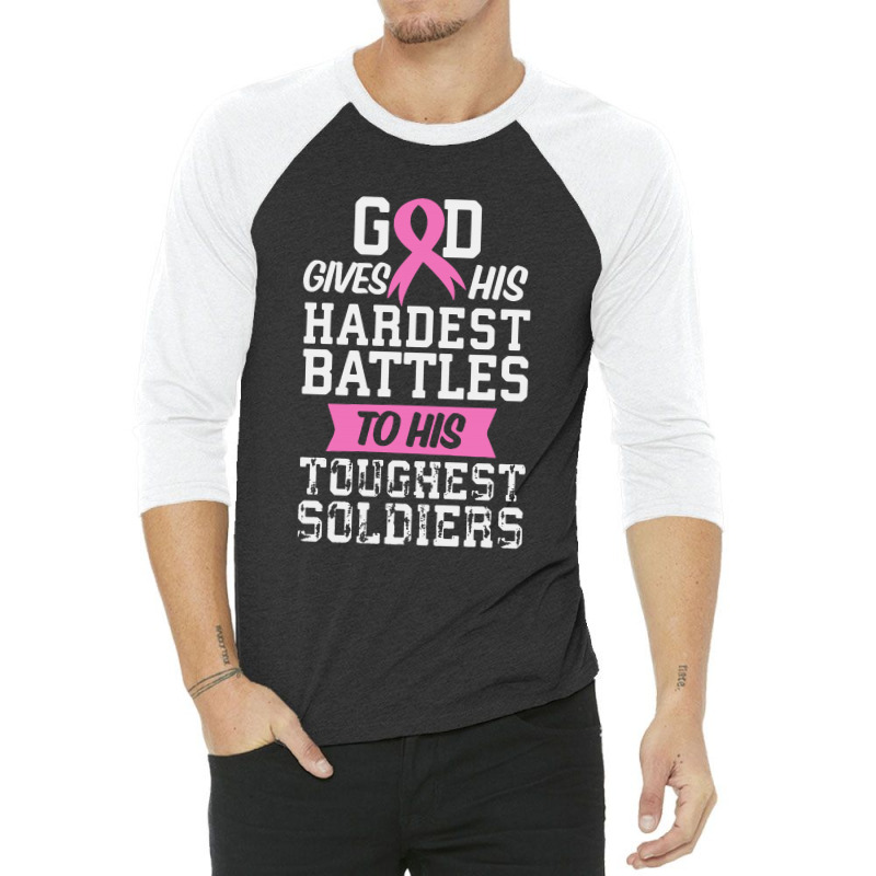 God Gives His Hardest Battles 3/4 Sleeve Shirt | Artistshot