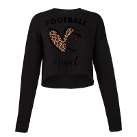 Leopard Heart Football Aunt Tee Mother's Day Family Matching Cropped Sweater | Artistshot