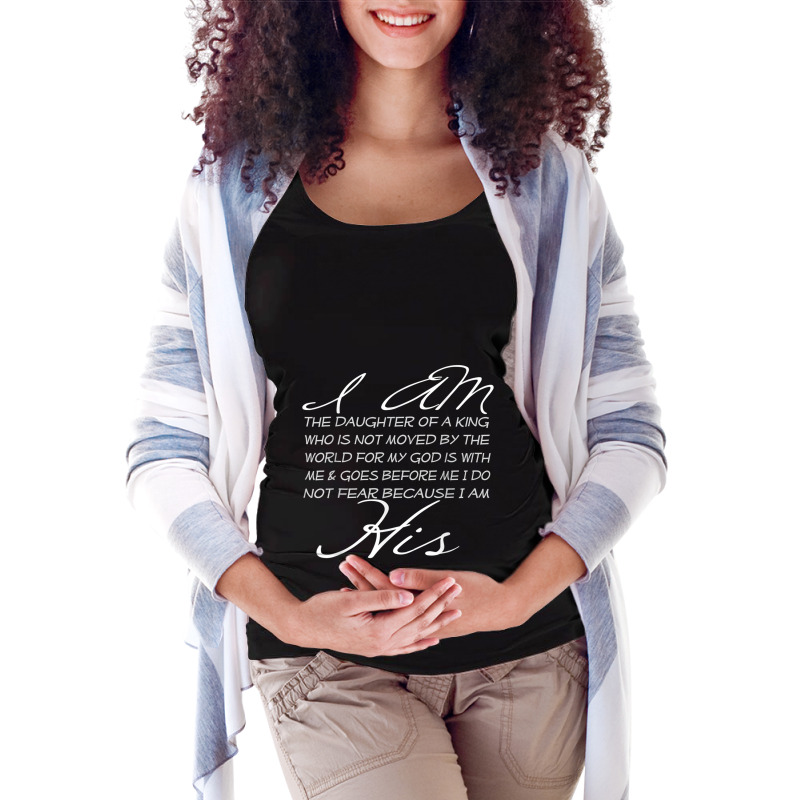 I Am His Daughter Of A King Inspiring Faith Christian Women Poster Maternity Scoop Neck T-shirt by Aria-Proctor | Artistshot