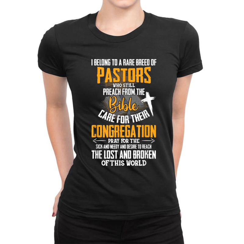 I Belong To A Rare Breed Of Pastors Gift Christian Funny Gift Ladies Fitted T-Shirt by Aria-Proctor | Artistshot