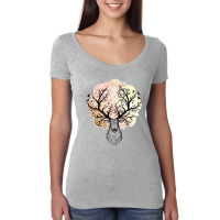 Deer Mandala Women's Triblend Scoop T-shirt | Artistshot