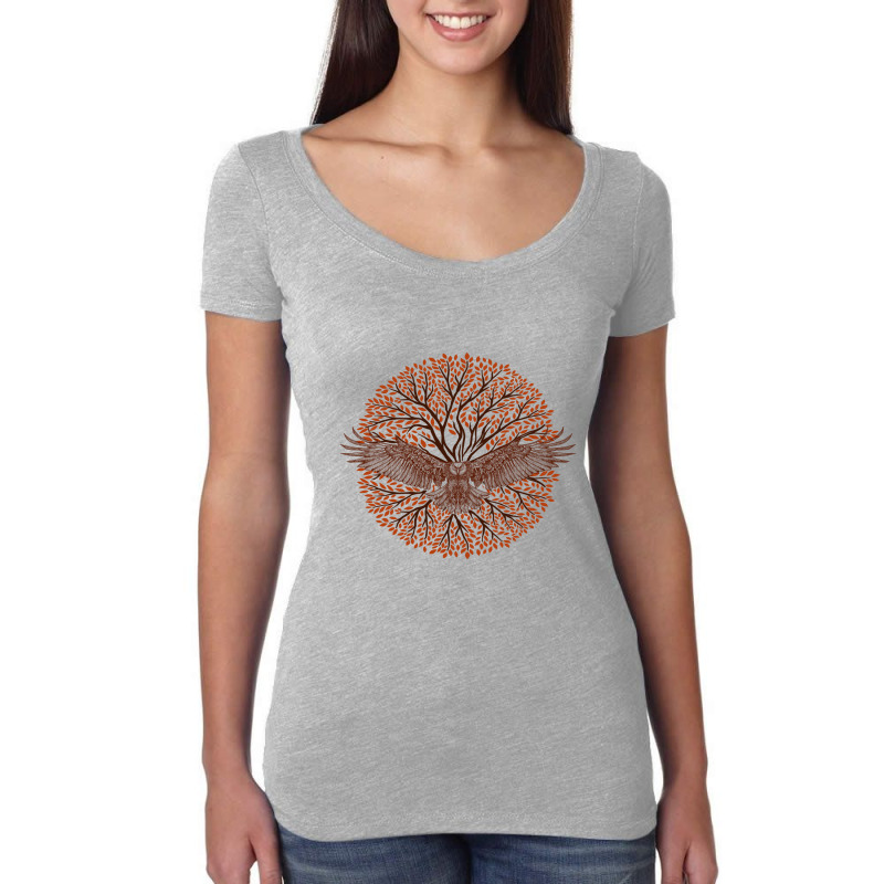 Autumn Eagle Women's Triblend Scoop T-shirt by Pompoyo | Artistshot