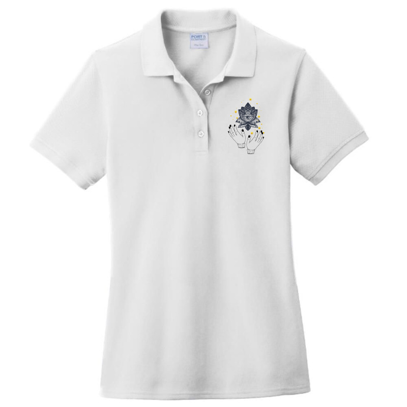 Lotus Flowers Ladies Polo Shirt by Pompoyo | Artistshot