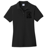 I Only Get On My Knees For Jesus Faith Christian Cartoon Character Ladies Polo Shirt | Artistshot