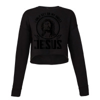 I Only Get On My Knees For Jesus Faith Christian Cartoon Character Cropped Sweater | Artistshot