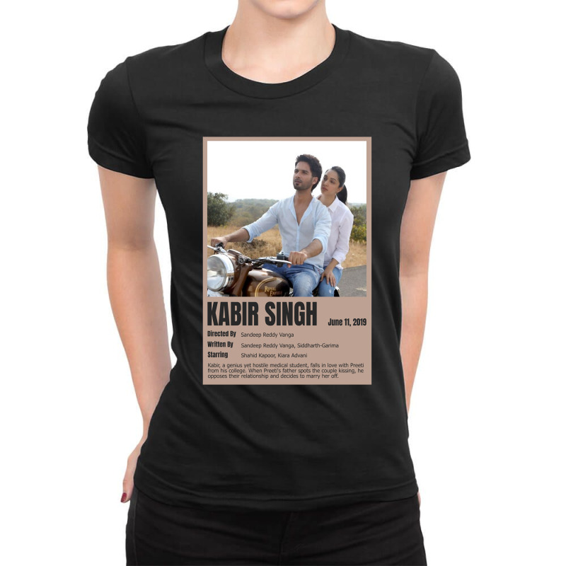 Vintage Graphic Bollywoods Poster Ladies Fitted T-Shirt by LandinArtists | Artistshot