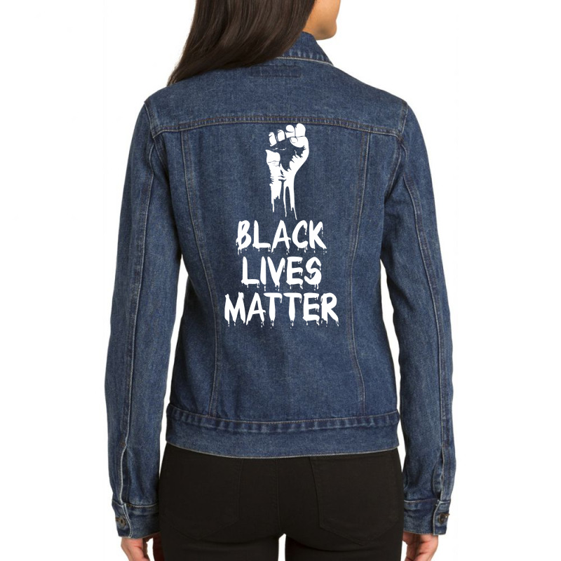 Black Lives Matter Ladies Denim Jacket by tshiart | Artistshot