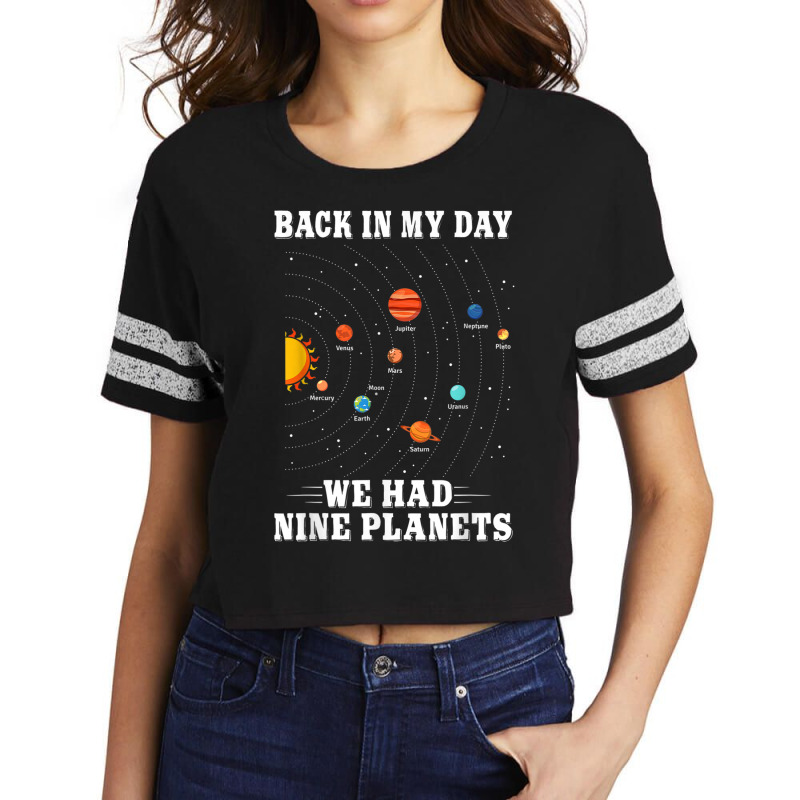 Pluto Planet  Back In My Day We Had Nine Planets Pluto Scorecard Crop Tee by Artist-Shannon | Artistshot