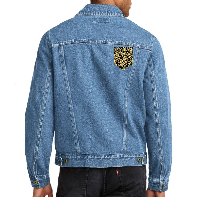 Cheetah Print Pocket Men Denim Jacket | Artistshot