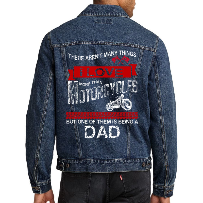 This Dad Loves Motorcycles Men Denim Jacket | Artistshot