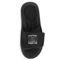 Musician Harpist Harp Player Caution! I Always Harp On T Shirt Slide Sandal | Artistshot