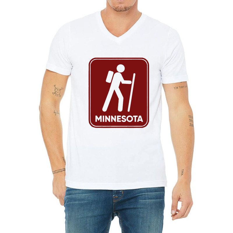 Hike Minnesota V-Neck Tee by MickeyMouse | Artistshot