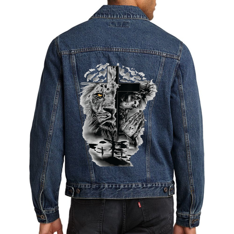 Jesus The Lion Of Judah Way Maker Miracle Worker Christian T Shirt Men Denim Jacket | Artistshot