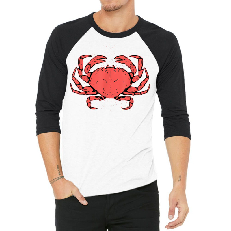 Crab Crustacean T Shirt 3/4 Sleeve Shirt | Artistshot