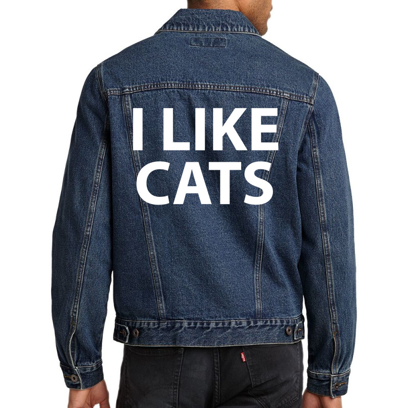 I Like Cats Men Denim Jacket | Artistshot