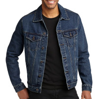 This Guy Loves Camping With His Family Men Denim Jacket | Artistshot