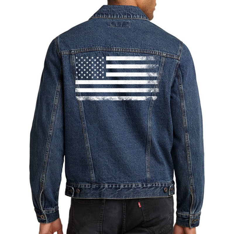 Vintage Usa Flag Men Denim Jacket | Artistshot