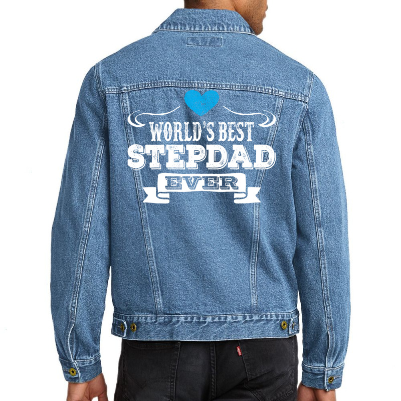 Worlds Best Stepdad Ever 1 Men Denim Jacket | Artistshot