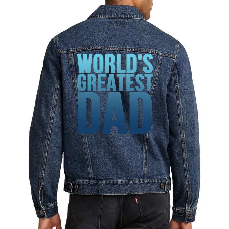 Worlds Greatest Dad 1 Men Denim Jacket | Artistshot