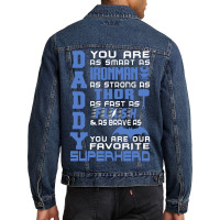 Daddy - Fathers Day - Gift For Dad Men Denim Jacket | Artistshot