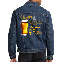 Cheers And Beers To  My 48 Years Men Denim Jacket | Artistshot