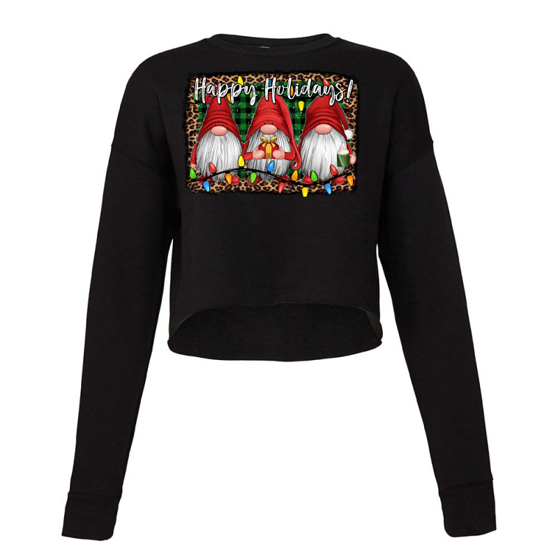 Happy Holidays Gnomes Christmas Cropped Sweater | Artistshot