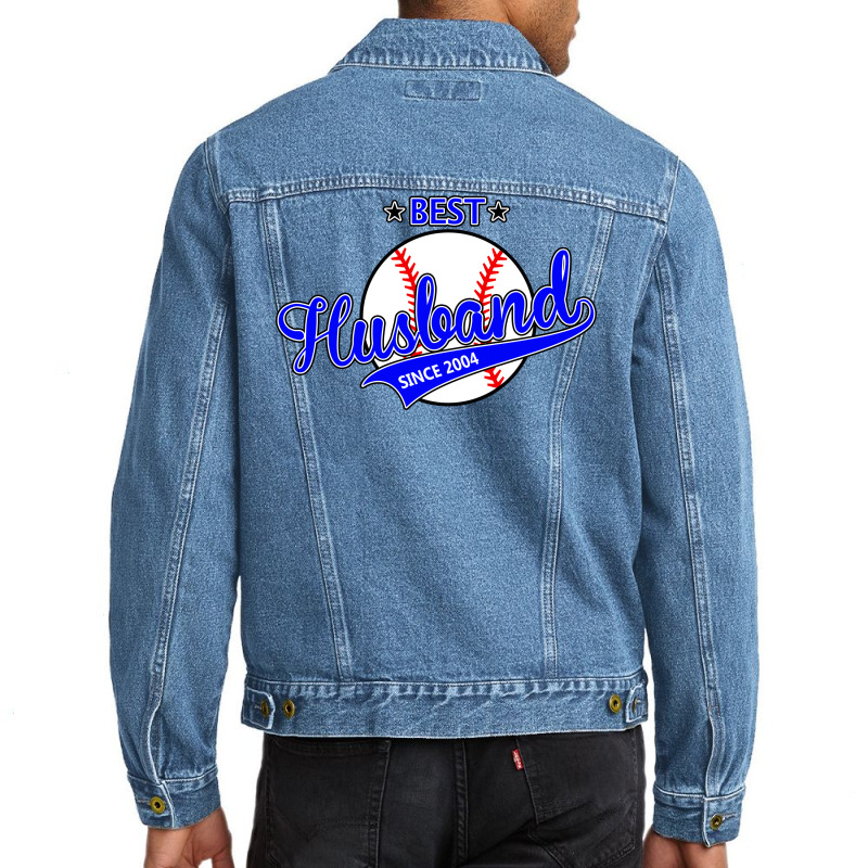 Best Husbond Since 2004 Baseball Men Denim Jacket | Artistshot