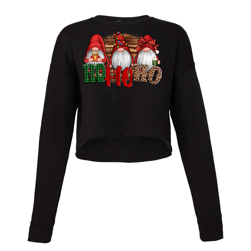 Ho Ho Ho Christmas Gnomes Cropped Sweater | Artistshot