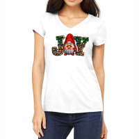 Joy Christmas Gnome Joy To The World Women's V-neck T-shirt | Artistshot