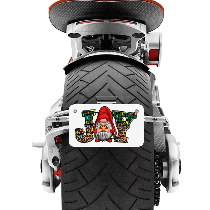 Joy Christmas Gnome Joy To The World Motorcycle License Plate | Artistshot