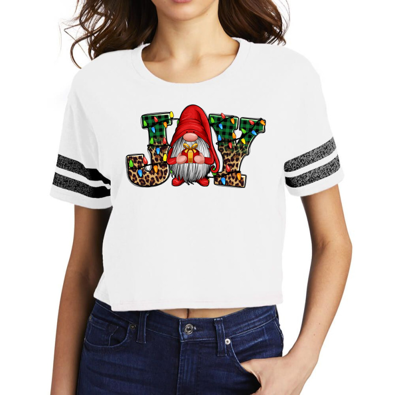 Joy Christmas Gnome Joy To The World Scorecard Crop Tee | Artistshot