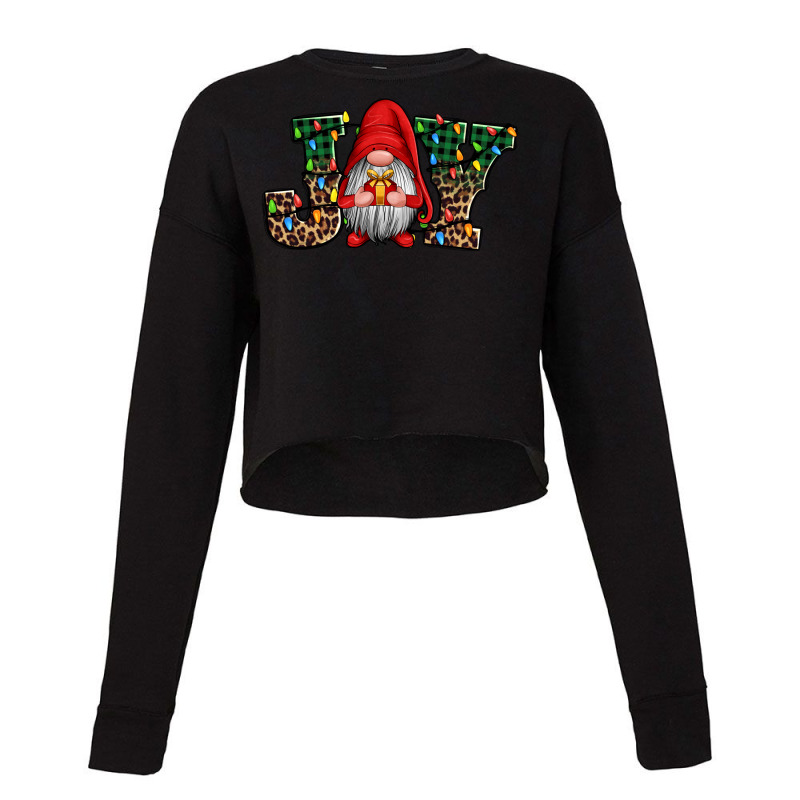 Joy Christmas Gnome Joy To The World Cropped Sweater | Artistshot