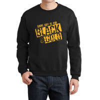 Womens Black Gold Game Day Group  For High School Football Vneck Crewneck Sweatshirt | Artistshot