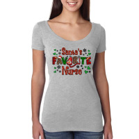 Santa's Favorite Nurse Christmas Women's Triblend Scoop T-shirt | Artistshot