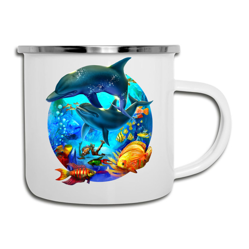 Dolphin Sea Life Save The Ocean Marine Biology Aquarium T Shirt Camper Cup | Artistshot