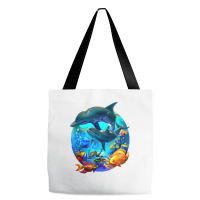 Dolphin Sea Life Save The Ocean Marine Biology Aquarium T Shirt Tote Bags | Artistshot