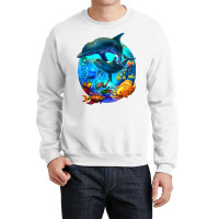 Dolphin Sea Life Save The Ocean Marine Biology Aquarium T Shirt Crewneck Sweatshirt | Artistshot