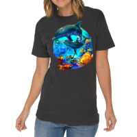 Dolphin Sea Life Save The Ocean Marine Biology Aquarium T Shirt Vintage T-shirt | Artistshot