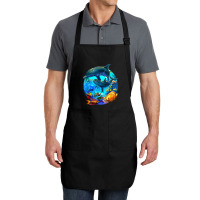 Dolphin Sea Life Save The Ocean Marine Biology Aquarium T Shirt Full-length Apron | Artistshot