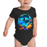 Dolphin Sea Life Save The Ocean Marine Biology Aquarium T Shirt Baby Bodysuit | Artistshot