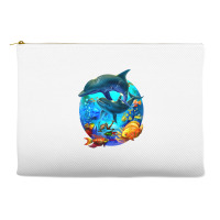 Dolphin Sea Life Save The Ocean Marine Biology Aquarium T Shirt Accessory Pouches | Artistshot