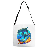 Dolphin Sea Life Save The Ocean Marine Biology Aquarium T Shirt Adjustable Strap Totes | Artistshot