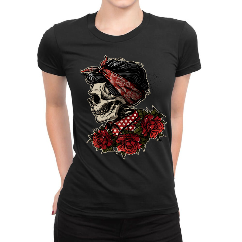 Sugar Skull Girl T  Shirt La Calavera Catrina Halloween Candy Sugar Sk Ladies Fitted T-Shirt by prefermeaning | Artistshot