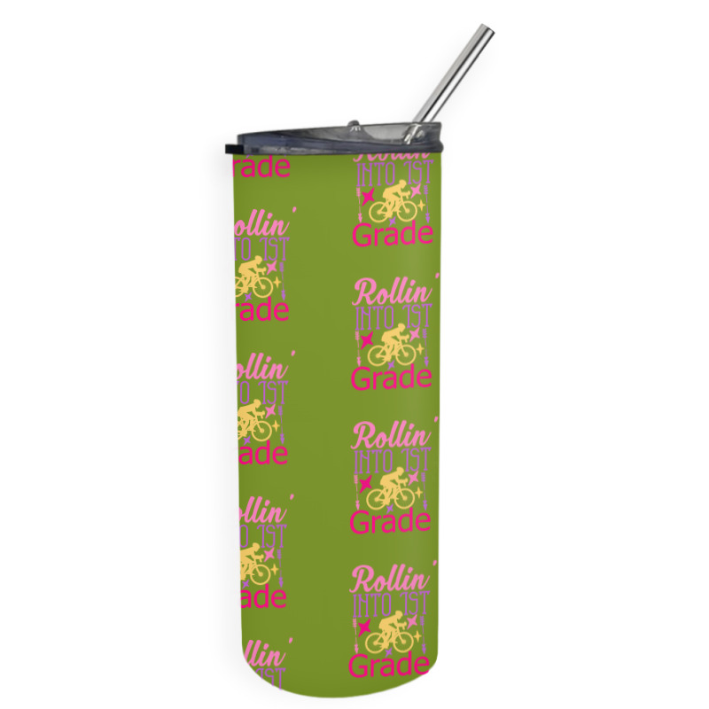 Rollin  Into 1st Grade Skinny Tumbler | Artistshot