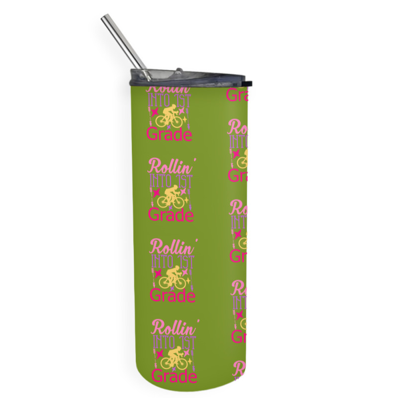 Rollin  Into 1st Grade Skinny Tumbler | Artistshot