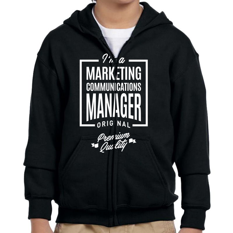 Marketing Communications Manager Youth Zipper Hoodie by cidolopez | Artistshot